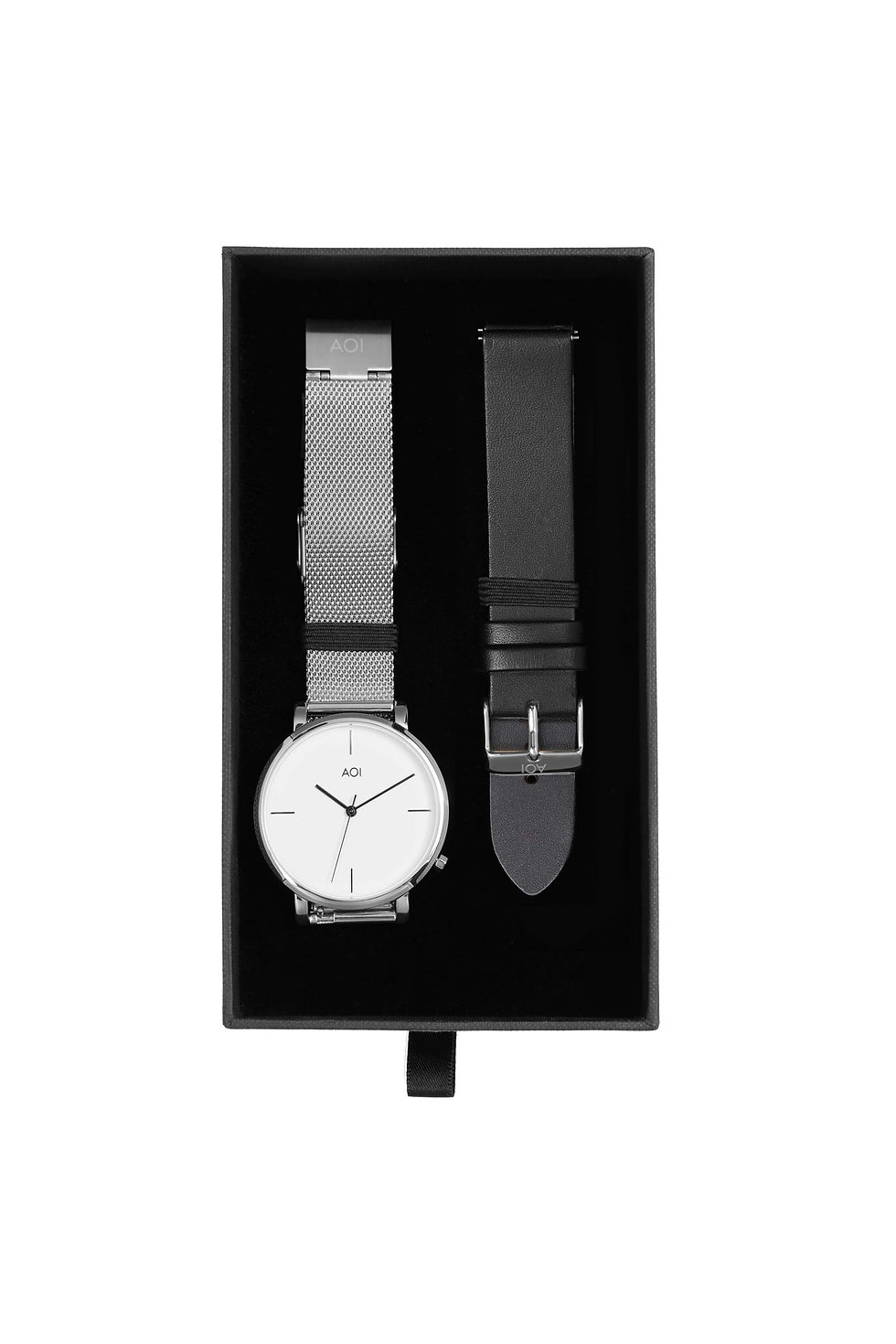 Thumbnail: Mens KYOTO | 2.0 Watch Silver With Steel & Leather Strap Included