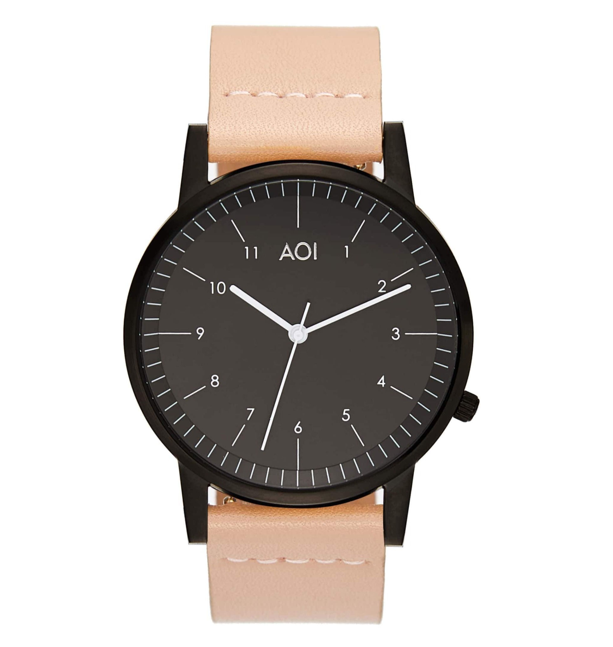 Womens KOBE | 1.5 Watch in Black With Premium Leather Band in Rose