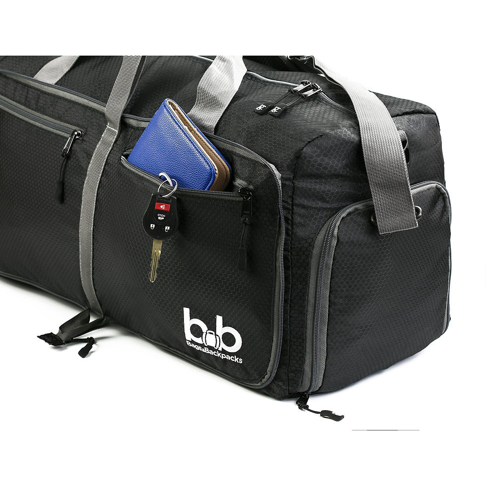 Thumbnail: Women's B&B 60L Medium Gym Duffle Bag With Pockets - Foldable Travel Bag