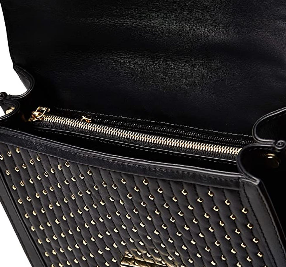 Thumbnail: Michael Kors Whitney Large Studded Leather Convertible Shoulder Black