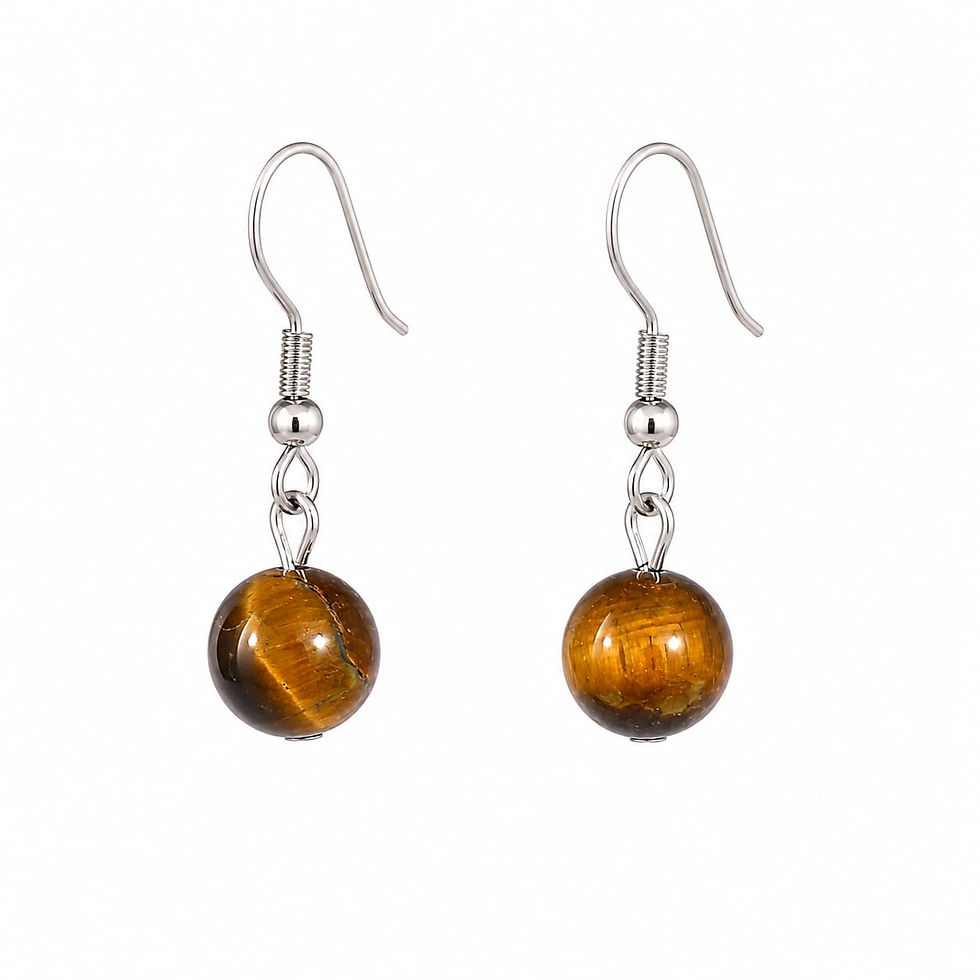 Boucles d’Oreilles Oeil de Tigre – Protection, Confiance & Énergie Positive