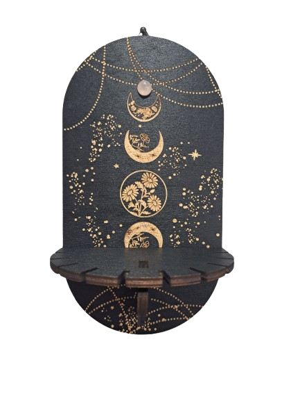 Présentoir mural en bois – Support 10 pendules