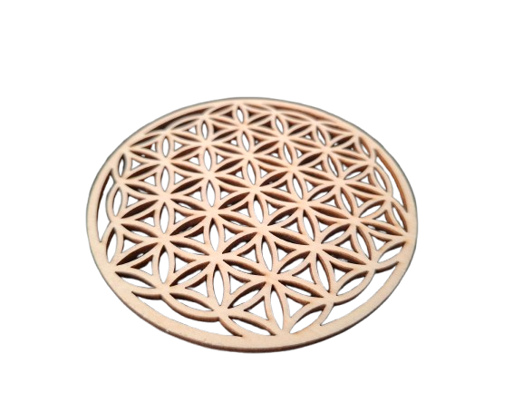 Miniature : Plaque de Chargement Fleur de Vie en Bois – Rechargement des Pierres