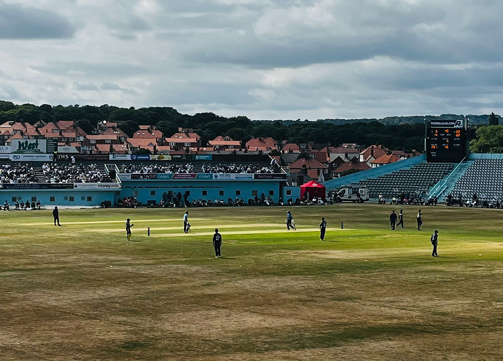 Between overs in Yorkshire's innings