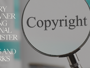Magnifying glass focusing on the word ‘Copyright’, symbolizing the importance of protecting intellectual property.