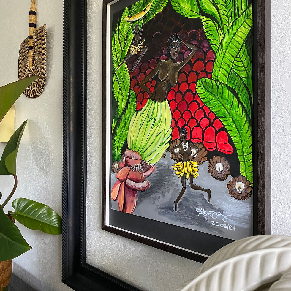Thumbnail: Josephine Baker's Danse Sauvage, Contemporary Expressionist Painting
