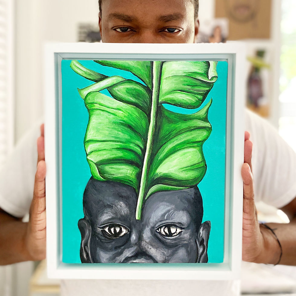 Thumbnail: "Dominique" Contemporary Expressionist Style Figurative Acrylic Painting