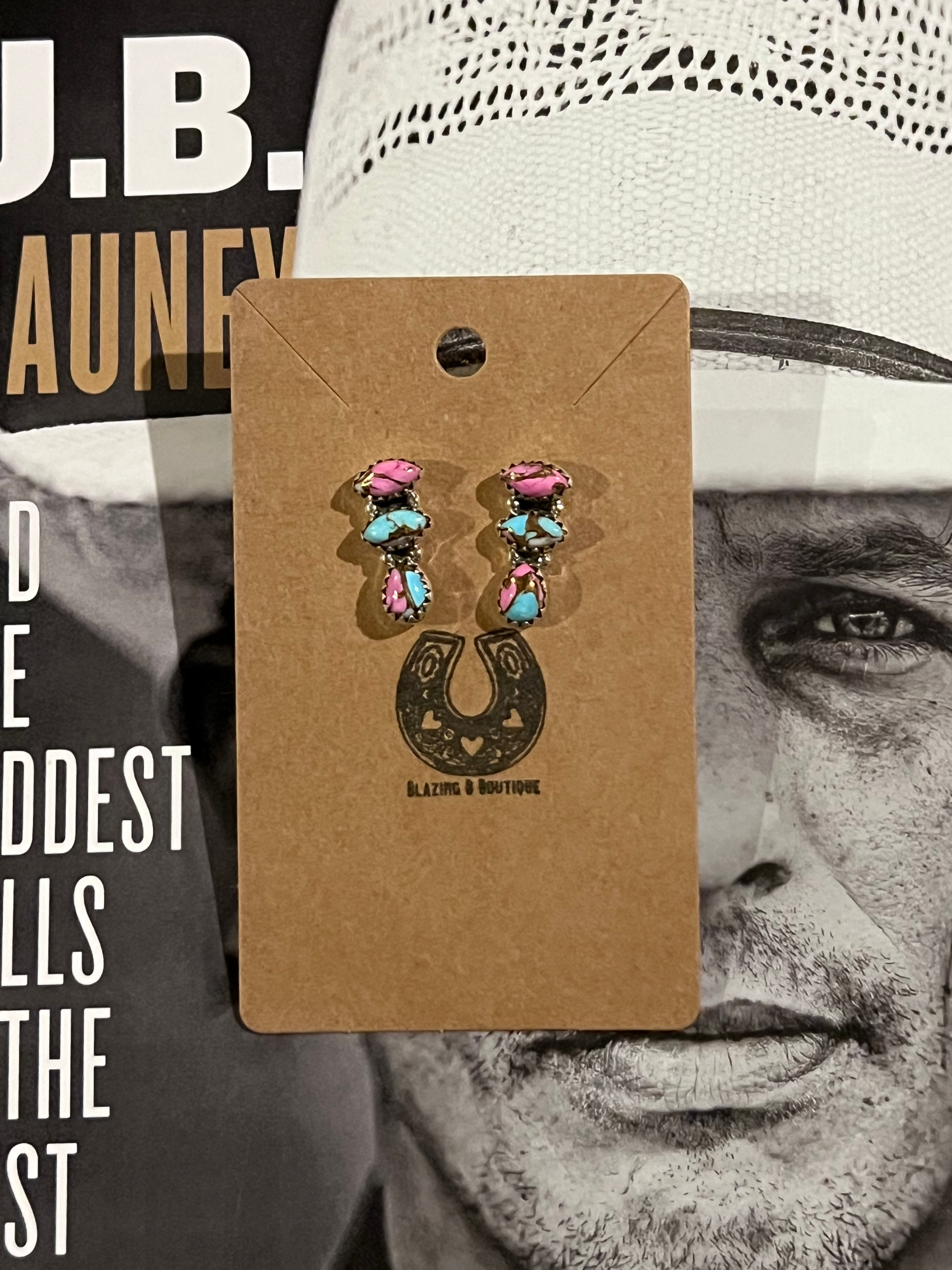 Cotton Candy Drop Studs