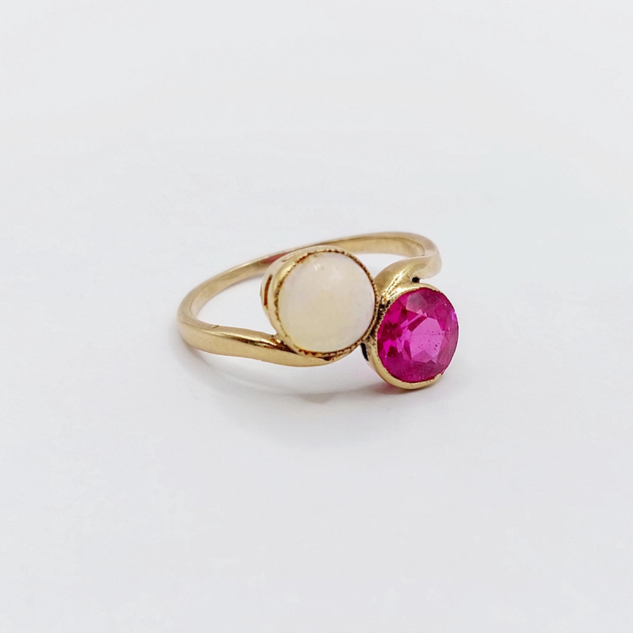 Bague en or avec pierres, Pendentif victorien Argent goutte diamant taille rose années 1850 antique.