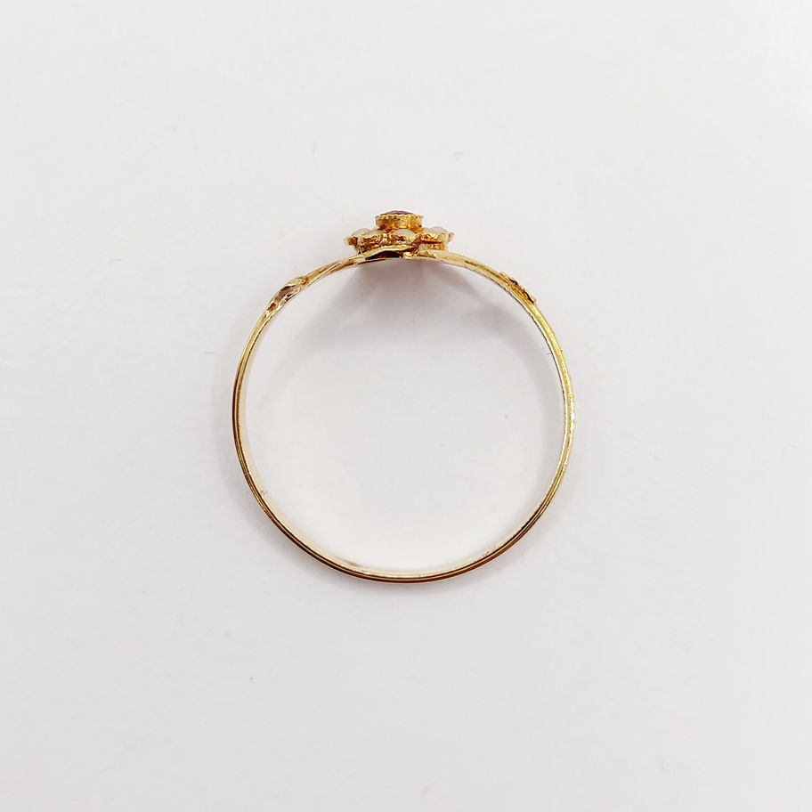 Bague solitaire art deco or blanc 18k diamant 0.43 carat (circa 1950).