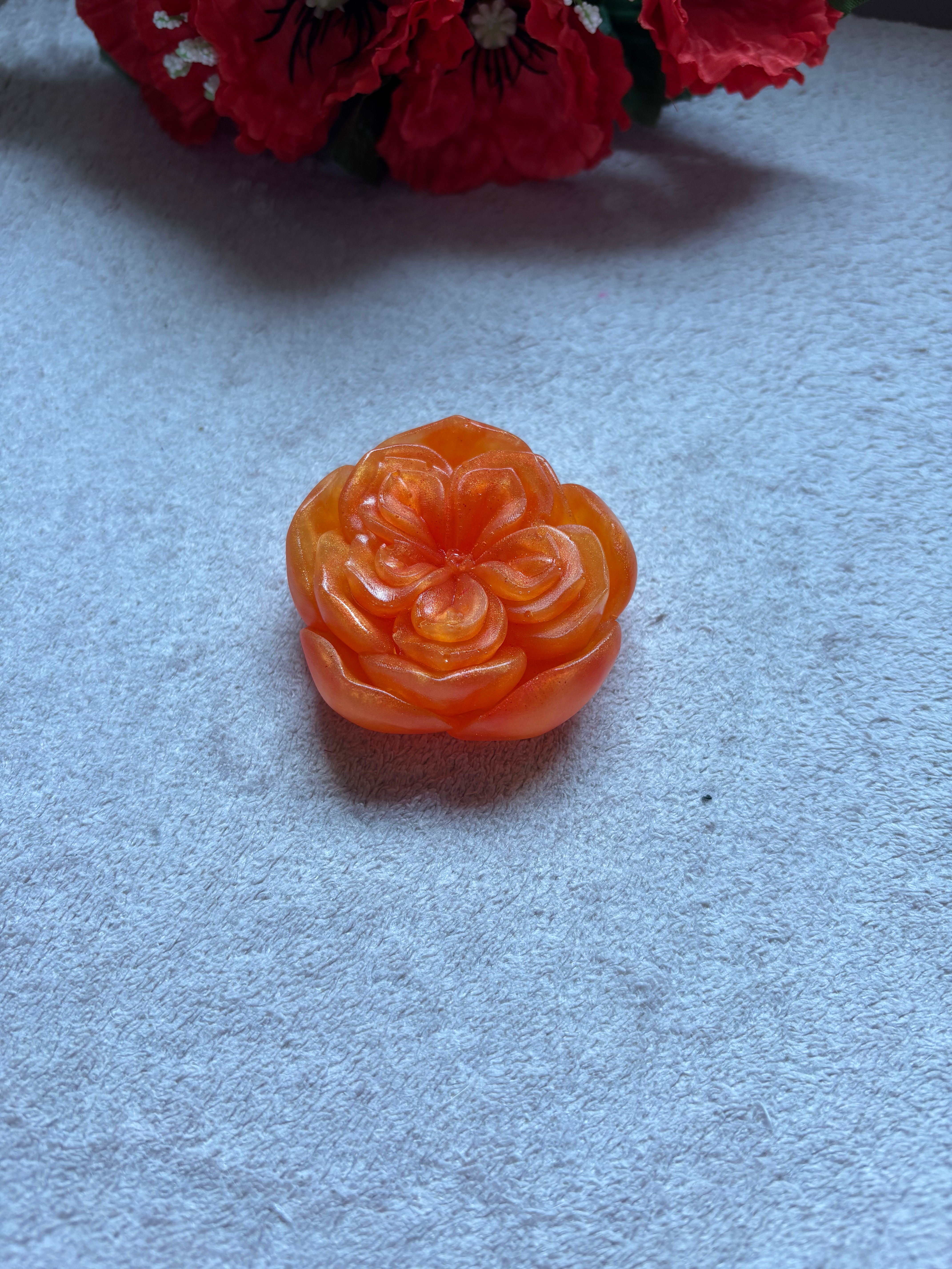 FLEUR ORANGE ROUGE