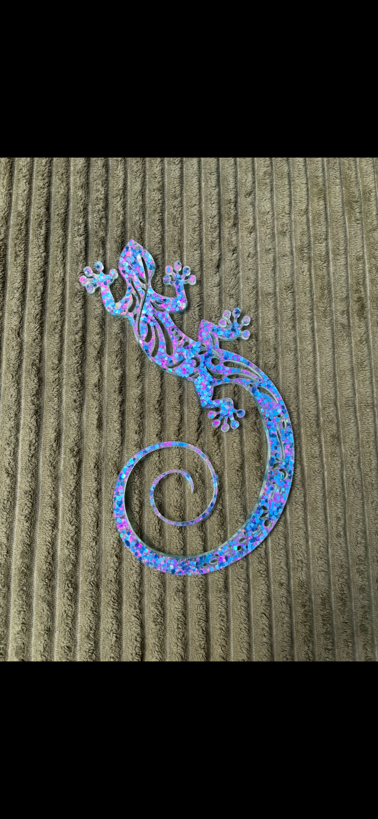GRAND LÉZARD 🦎 HOLOGRAPHIQUE PAILLETÉE 