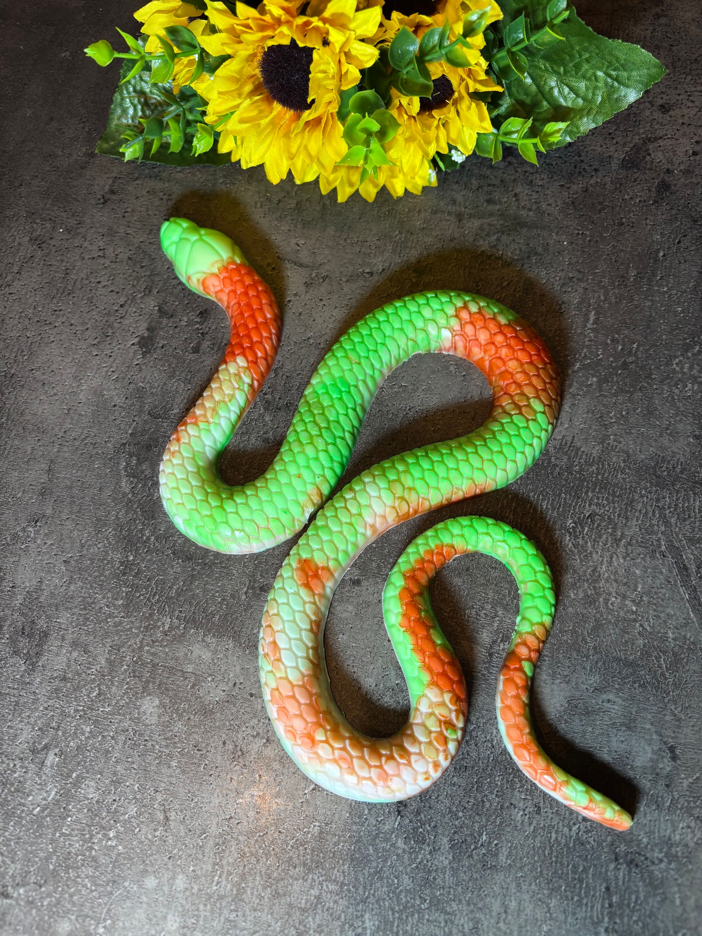 SERPENT 🐍 VERT ORANGE BLANC
