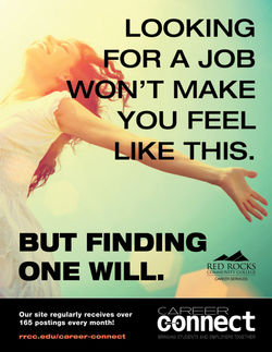 Red Rocks Community College | Career Connect, Career Services Flyer