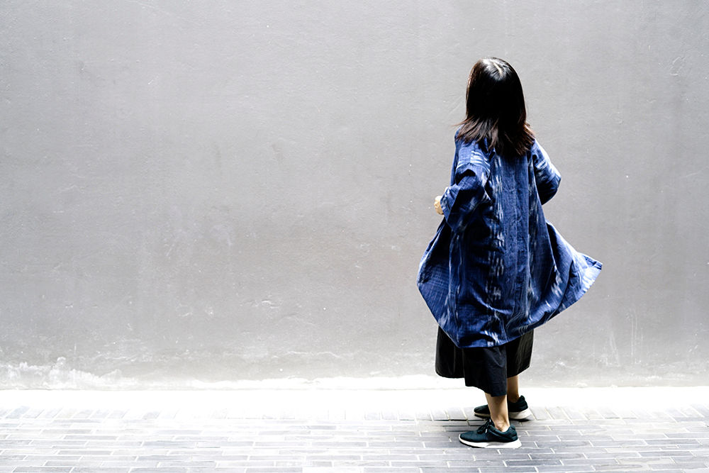 INDIGO COTTON LONG COAT