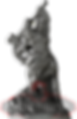 Grey miniature figure wielding a hammer, dynamic pose