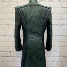 Green Leather Coat.  Built For/Cut By: Marvin Schlichting - Felsen Tailors.  Designed By: Bernadette Croft for "Star Trek - Strange New Worlds".