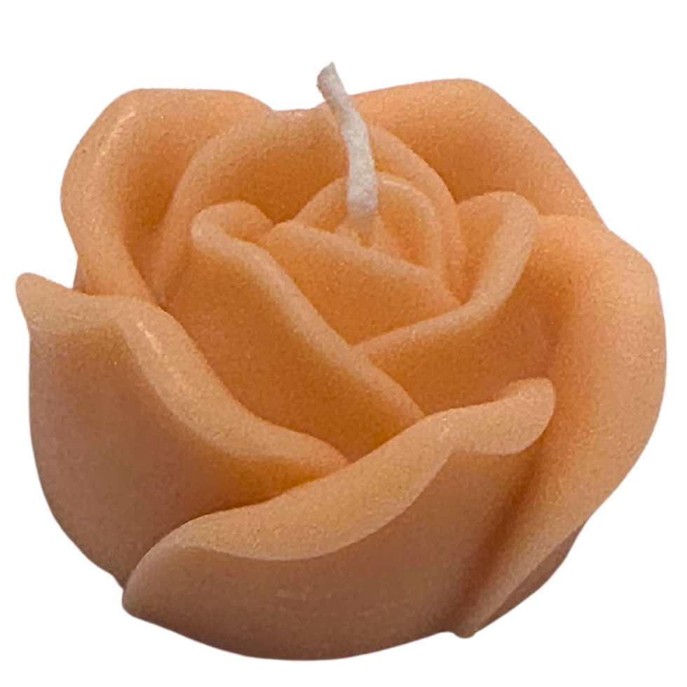 Thumbnail: Rose Candle with Glass Plate