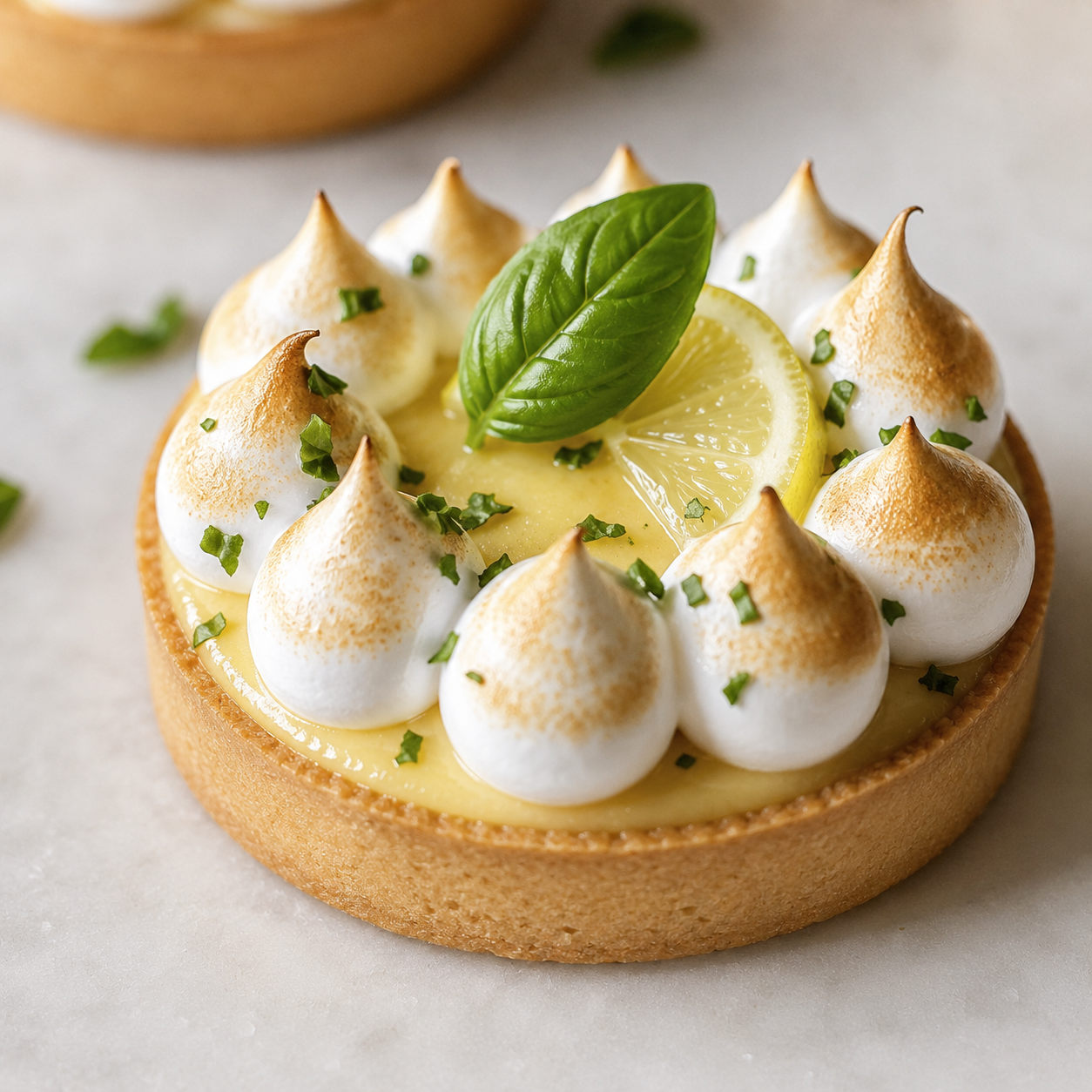 Tartelette citron basilic