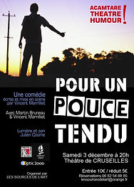 Les sources de l'art, affiche de la pièce Pour un pouce tendu