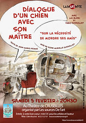 Les sources de l'art, affiche de la pièce Dialogue d'un chien avec son maître