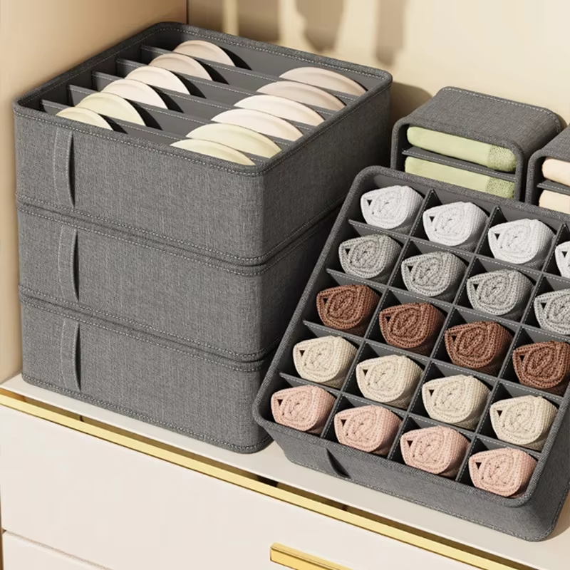 Closet Underwear Organizer Storage Box Drawer Fabric Foldable Cabinet Closet Sto