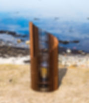 Trælampe med Spiraldesign