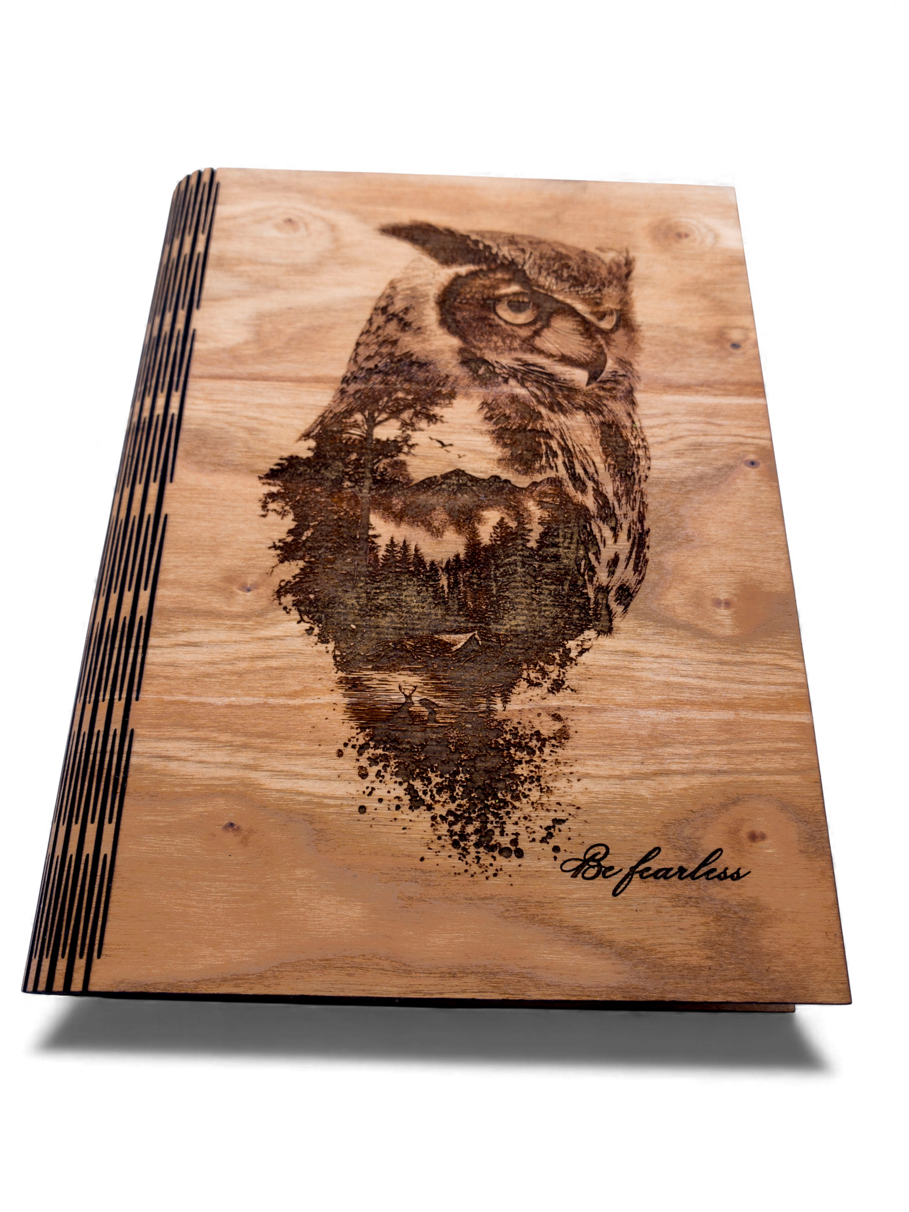 Notebook Be Fearless Handmade Wooden Notebook
