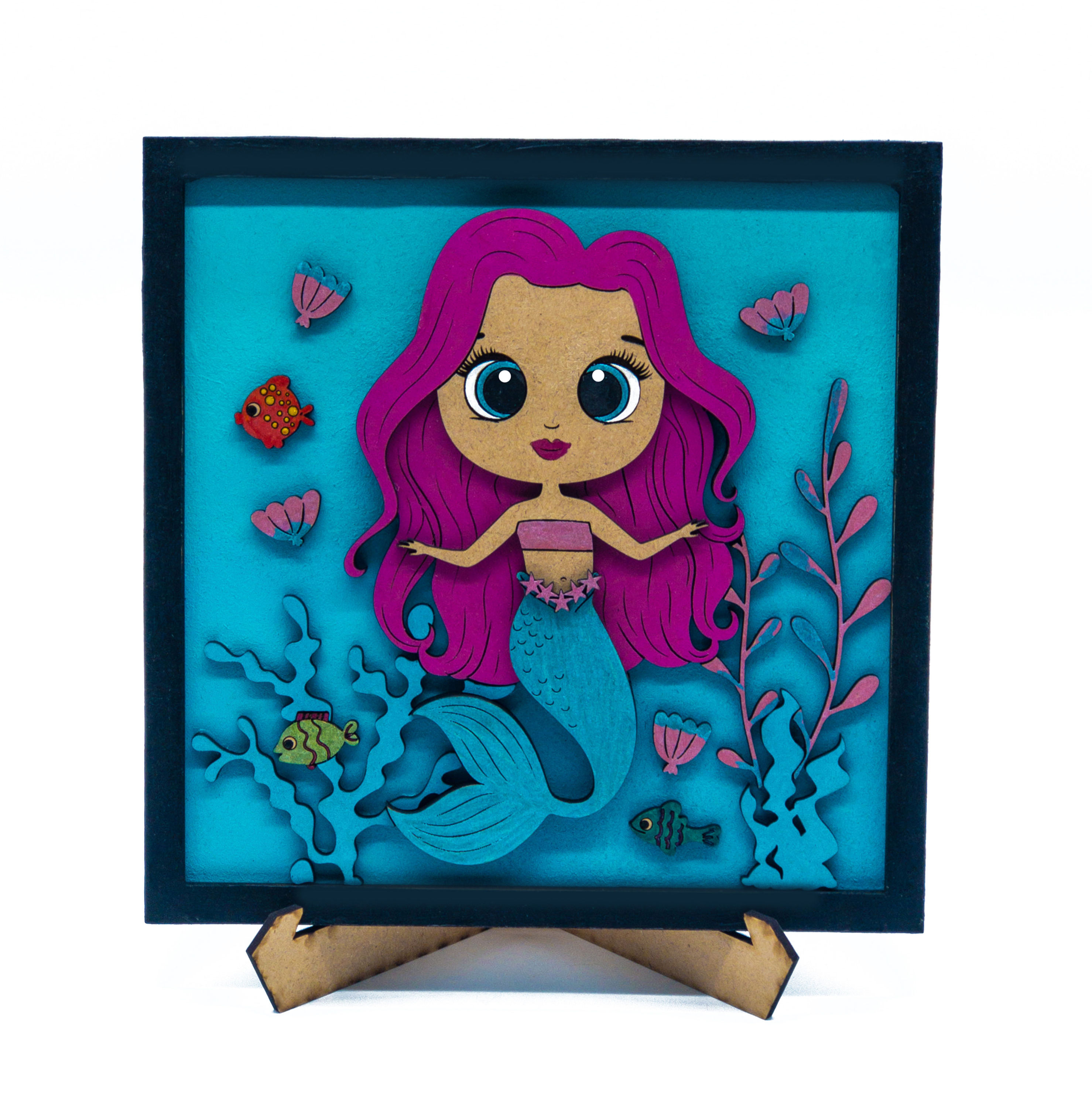 3D-billede træ “Havfrue”