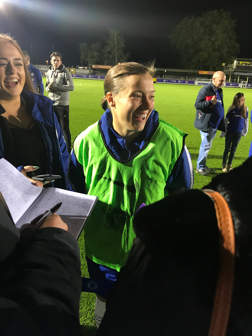 Fran Kirby limped off for England tonight Photo by Paul Lagan