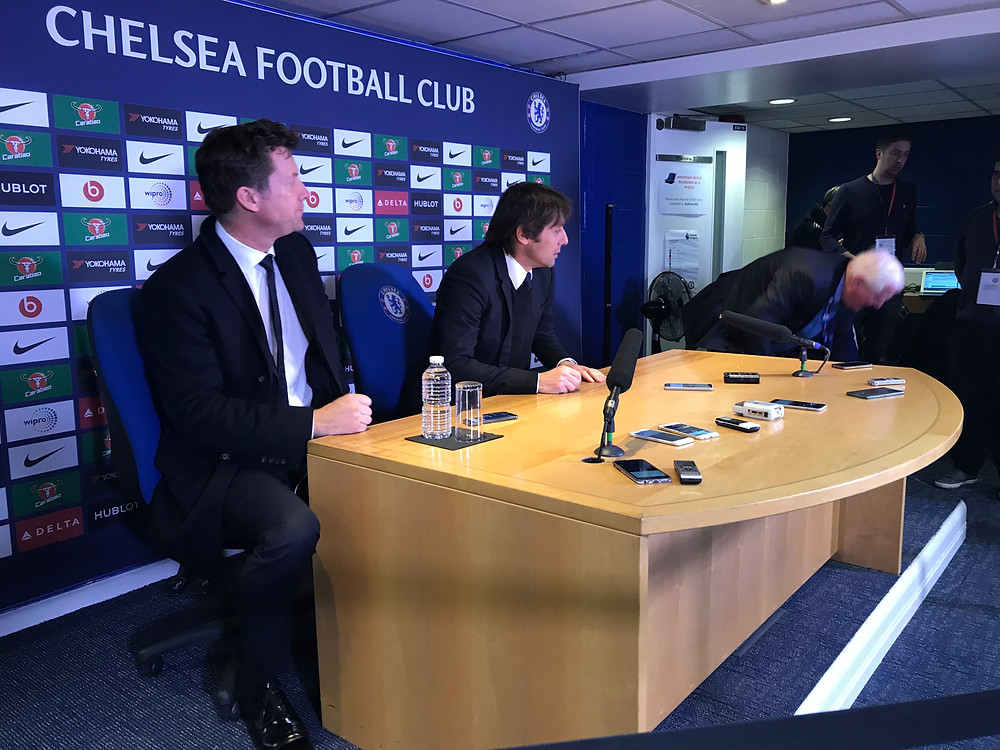 Antonio Conte after 0-0 draw with Arsenal Photo by Paul Lagab