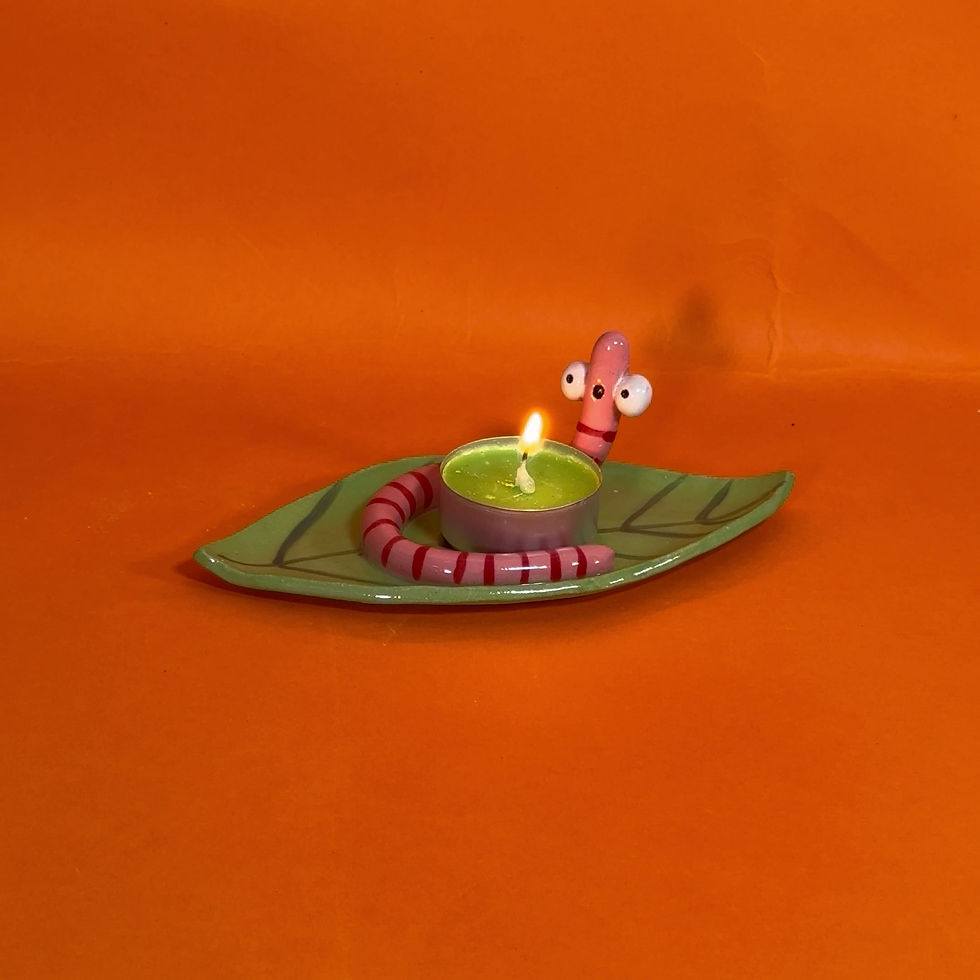 Thumbnail: Worm ring dish/candle holder