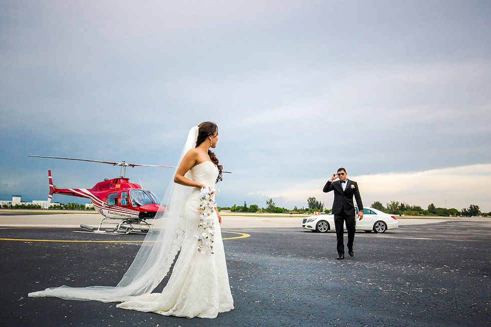 Florida wedding and helicopter ride