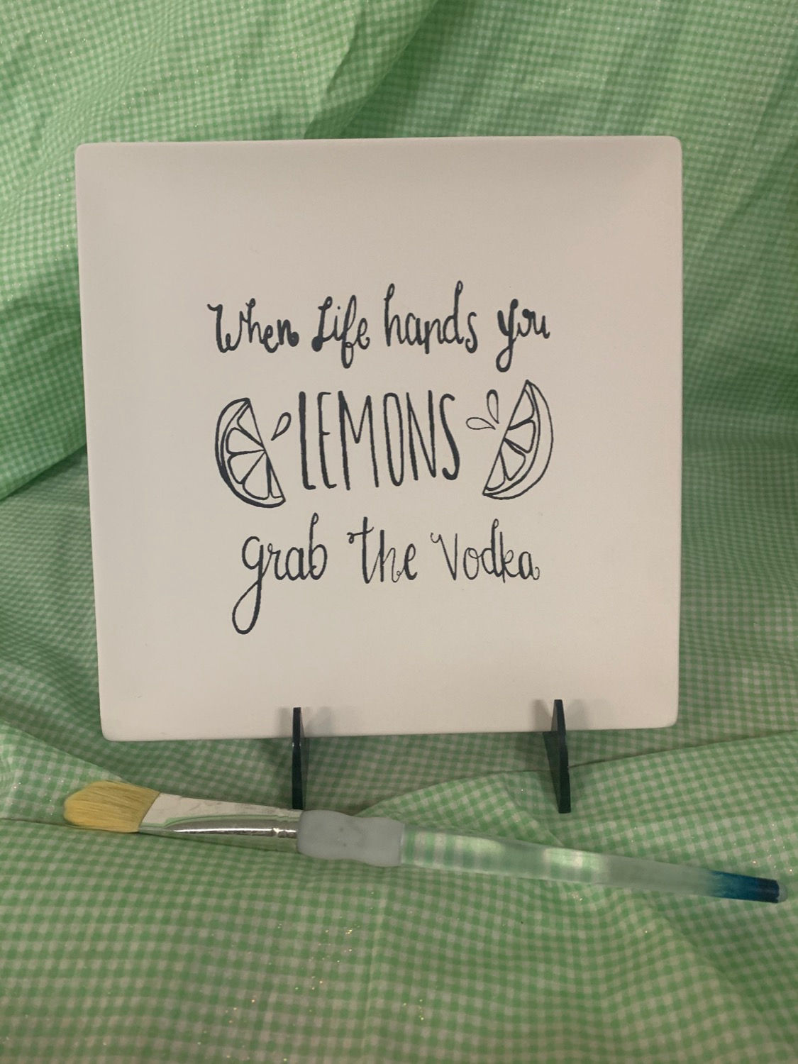 Coloring book life lemons plate