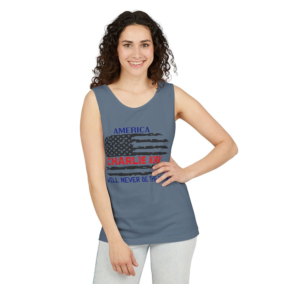 Thumbnail: America Charlie Kirk will never be the same Garment-Dyed Tank Top