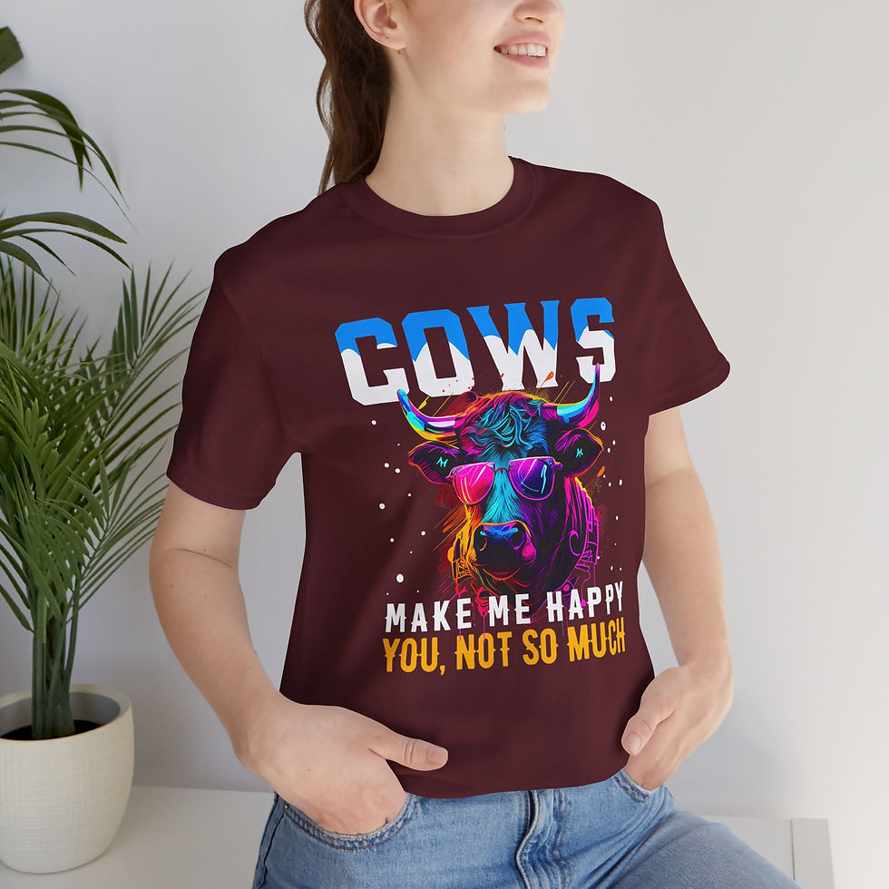 Thumbnail:  Cows Make Me Happy You Not So Much Unisex Jersey Short Sleeve Tee