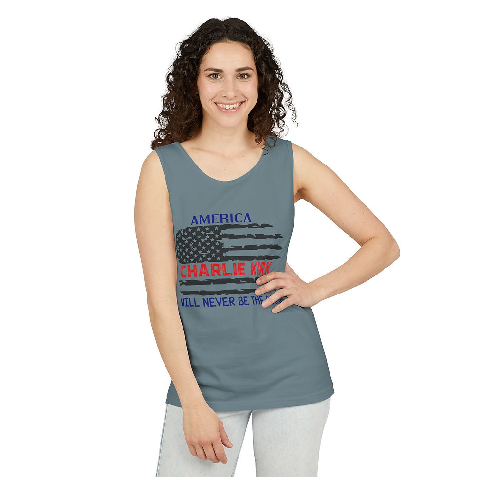 Thumbnail: America Charlie Kirk will never be the same Garment-Dyed Tank Top