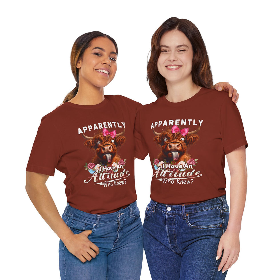 Thumbnail: Apparently, I Have an Attitude Who Knew Unisex Jersey Short Sleeve Tee