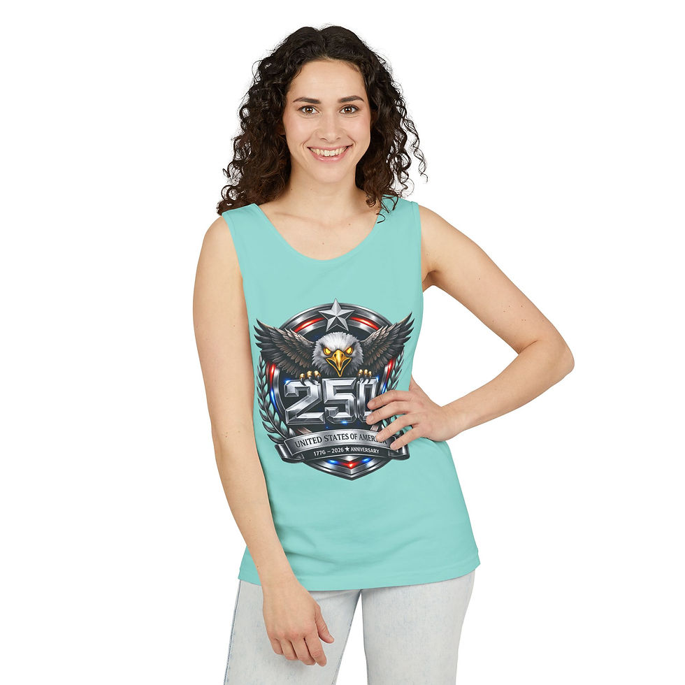 Thumbnail: Eagle 250 Crest Tank Top — Patriotic USA Graphic Tank