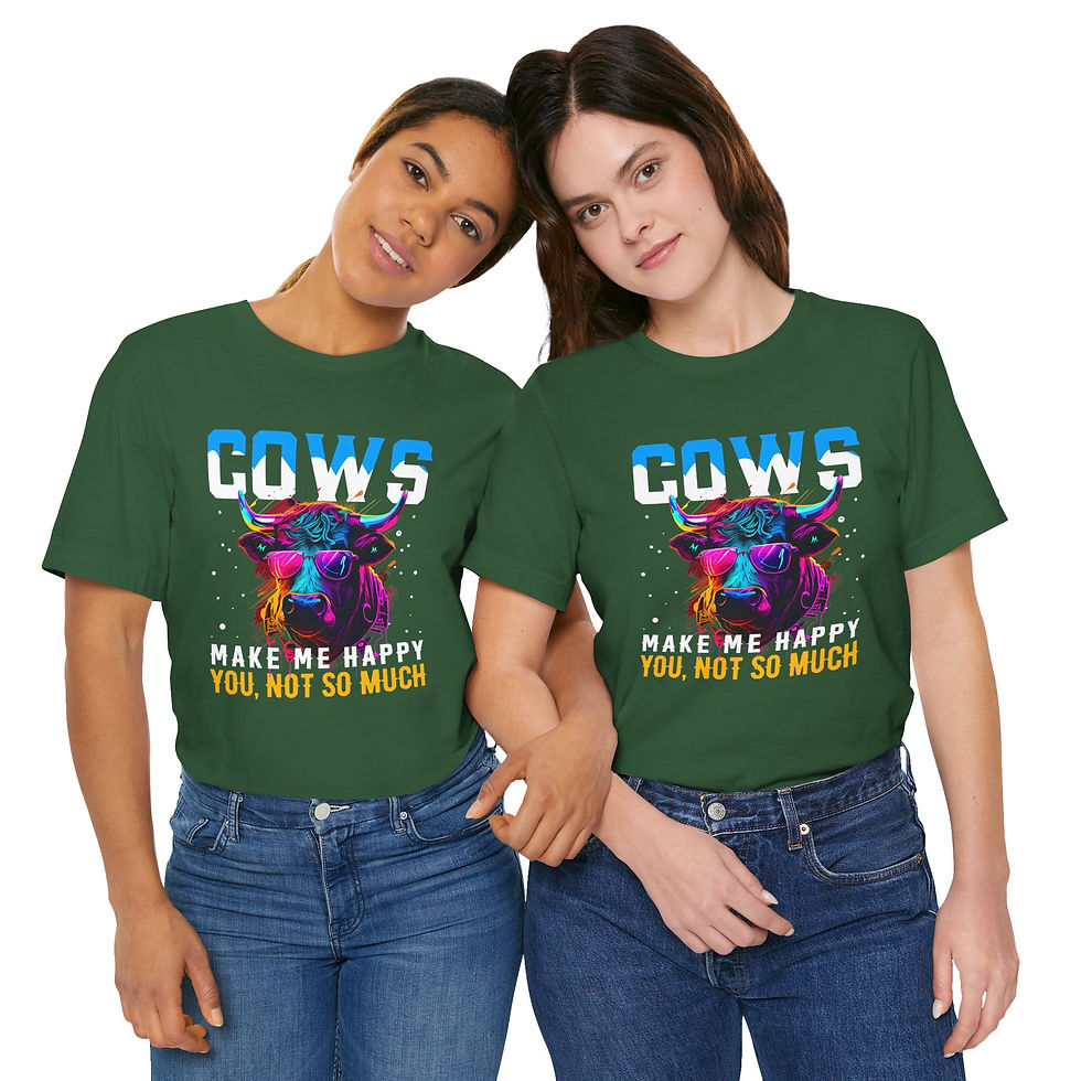 Thumbnail:  Cows Make Me Happy You Not So Much Unisex Jersey Short Sleeve Tee