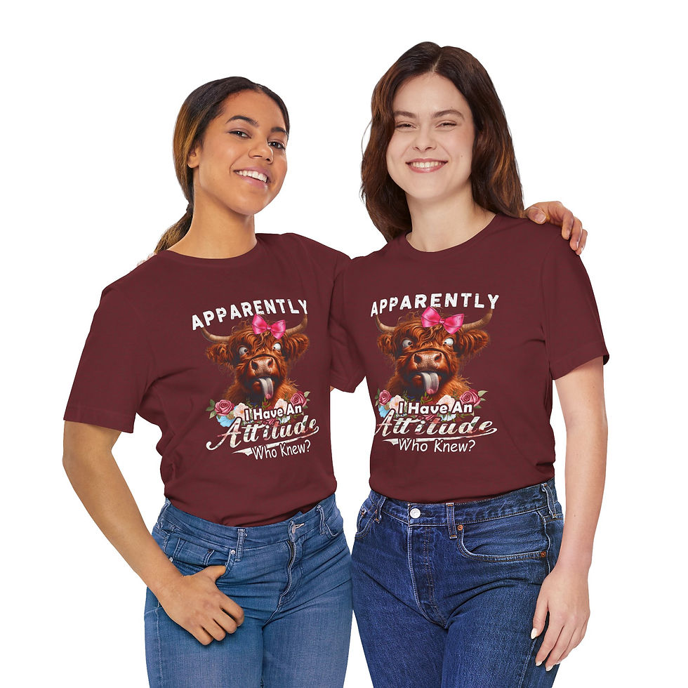 Thumbnail: Apparently, I Have an Attitude Who Knew Unisex Jersey Short Sleeve Tee