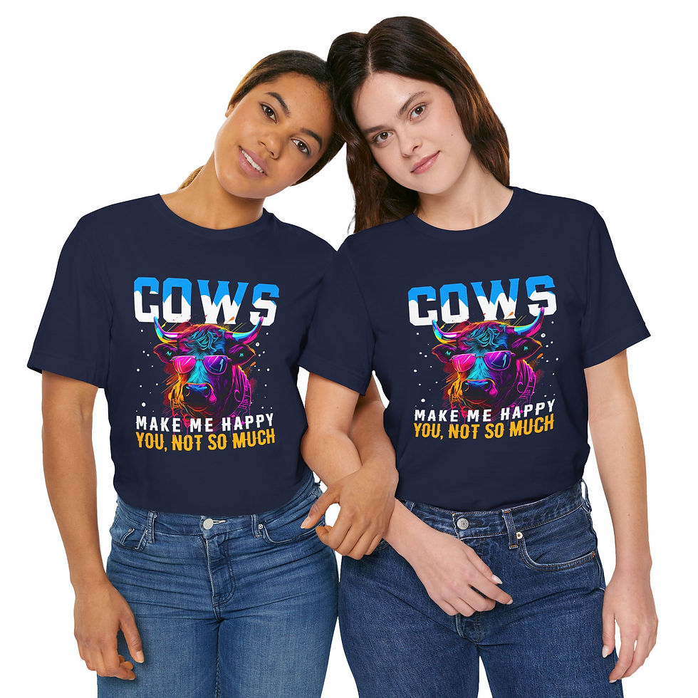 Thumbnail:  Cows Make Me Happy You Not So Much Unisex Jersey Short Sleeve Tee