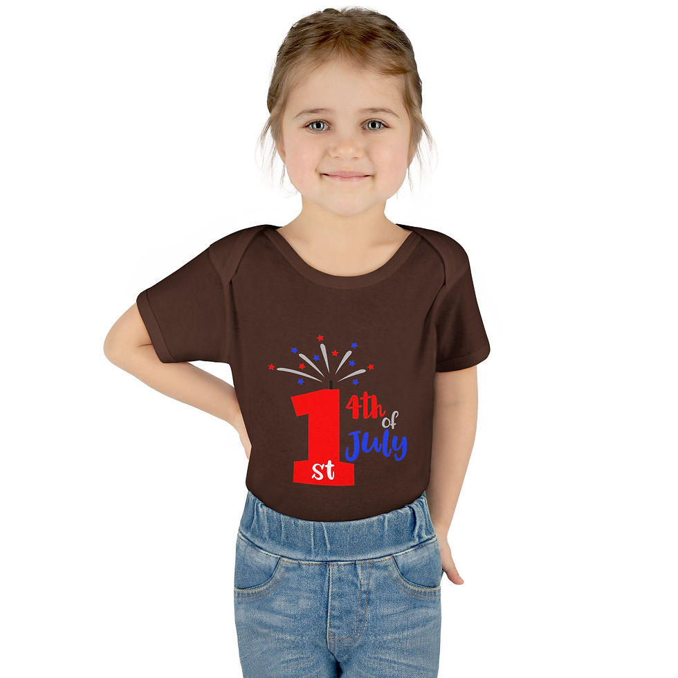 Thumbnail: 1st 4th of July Baby Bodysuit | Patriotic Fireworks Infant Onesie