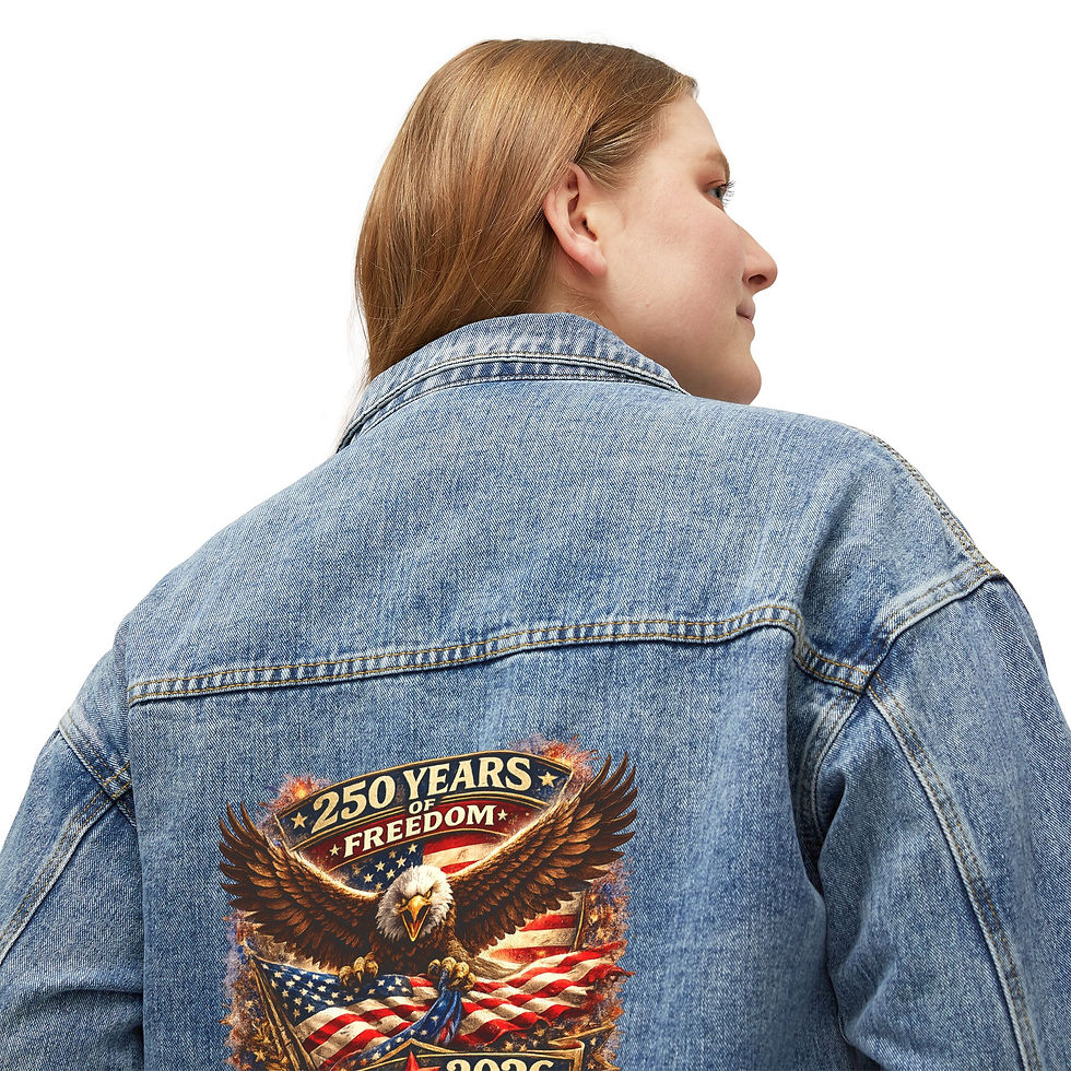Thumbnail: Women's Denim Jacket — America's 250th Anniversary Flying Eagle