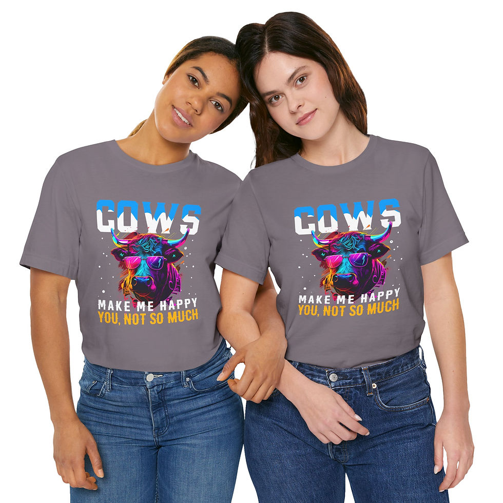 Thumbnail:  Cows Make Me Happy You Not So Much Unisex Jersey Short Sleeve Tee