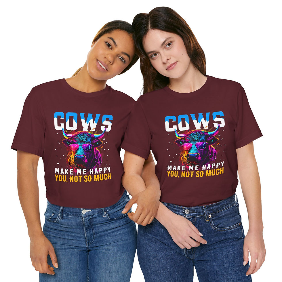Thumbnail:  Cows Make Me Happy You Not So Much Unisex Jersey Short Sleeve Tee