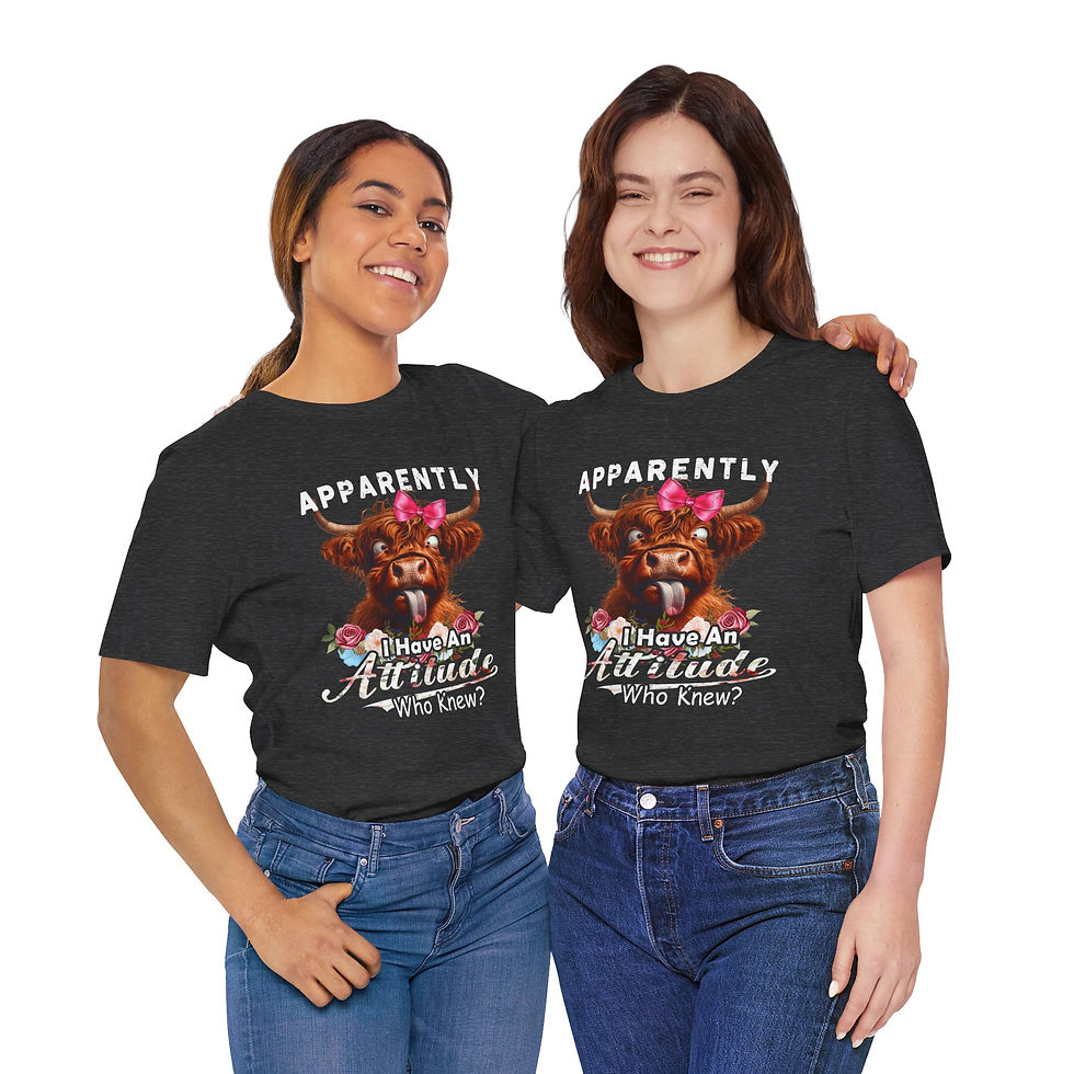 Thumbnail: Apparently, I Have an Attitude Who Knew Unisex Jersey Short Sleeve Tee