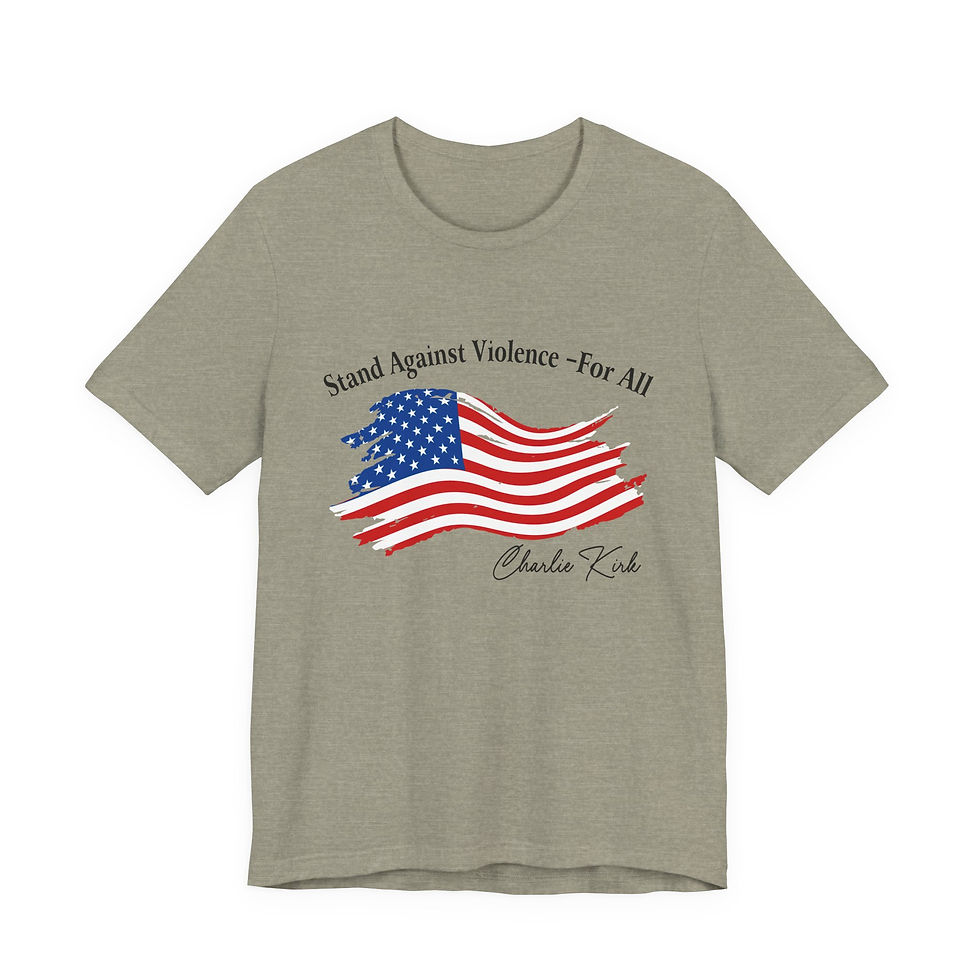 Thumbnail: Stand Against Violence for All Charlie Kirk Jersey Short Sleeve Tee