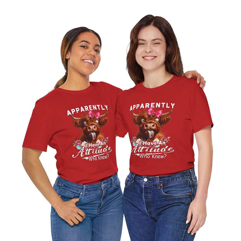 Thumbnail: Apparently, I Have an Attitude Who Knew Unisex Jersey Short Sleeve Tee