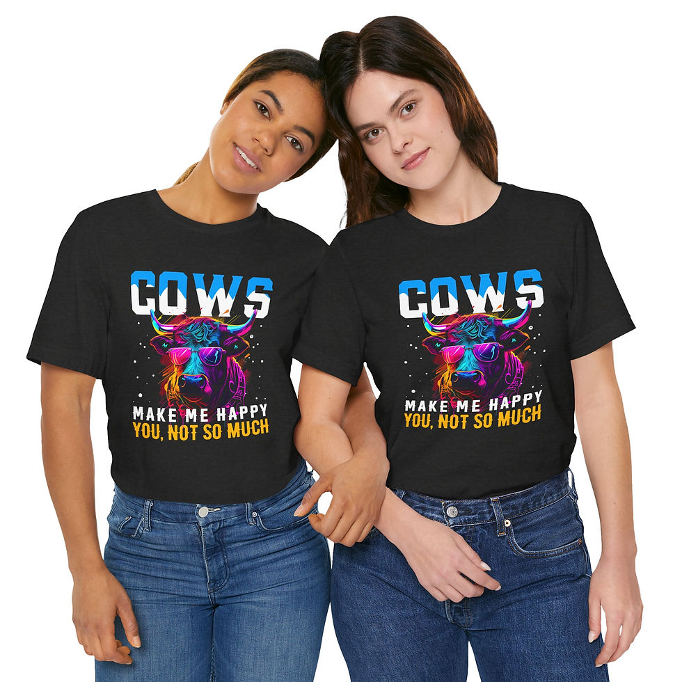 Thumbnail:  Cows Make Me Happy You Not So Much Unisex Jersey Short Sleeve Tee